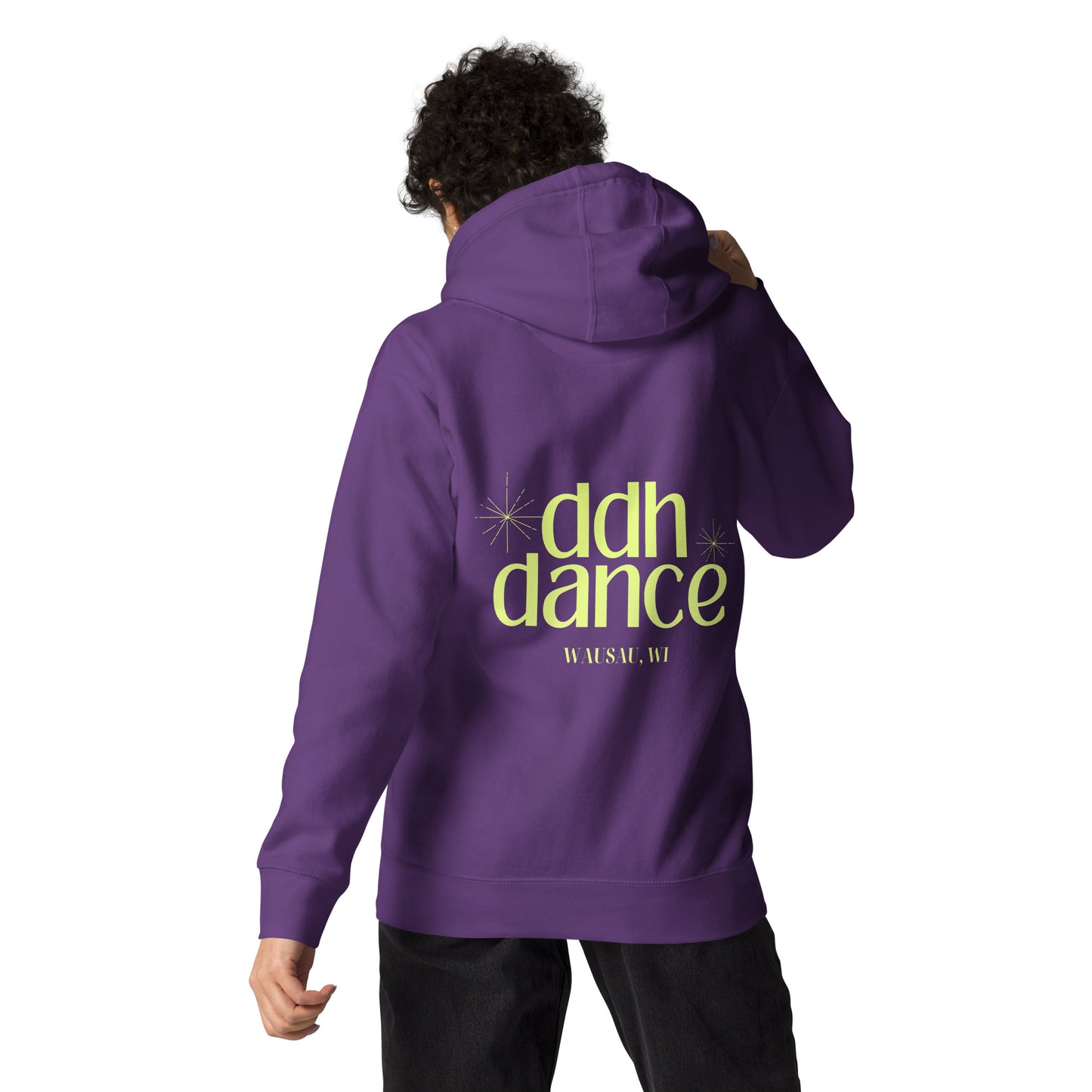 DDH Embroidered Logo Hoodie with Circle Design Back